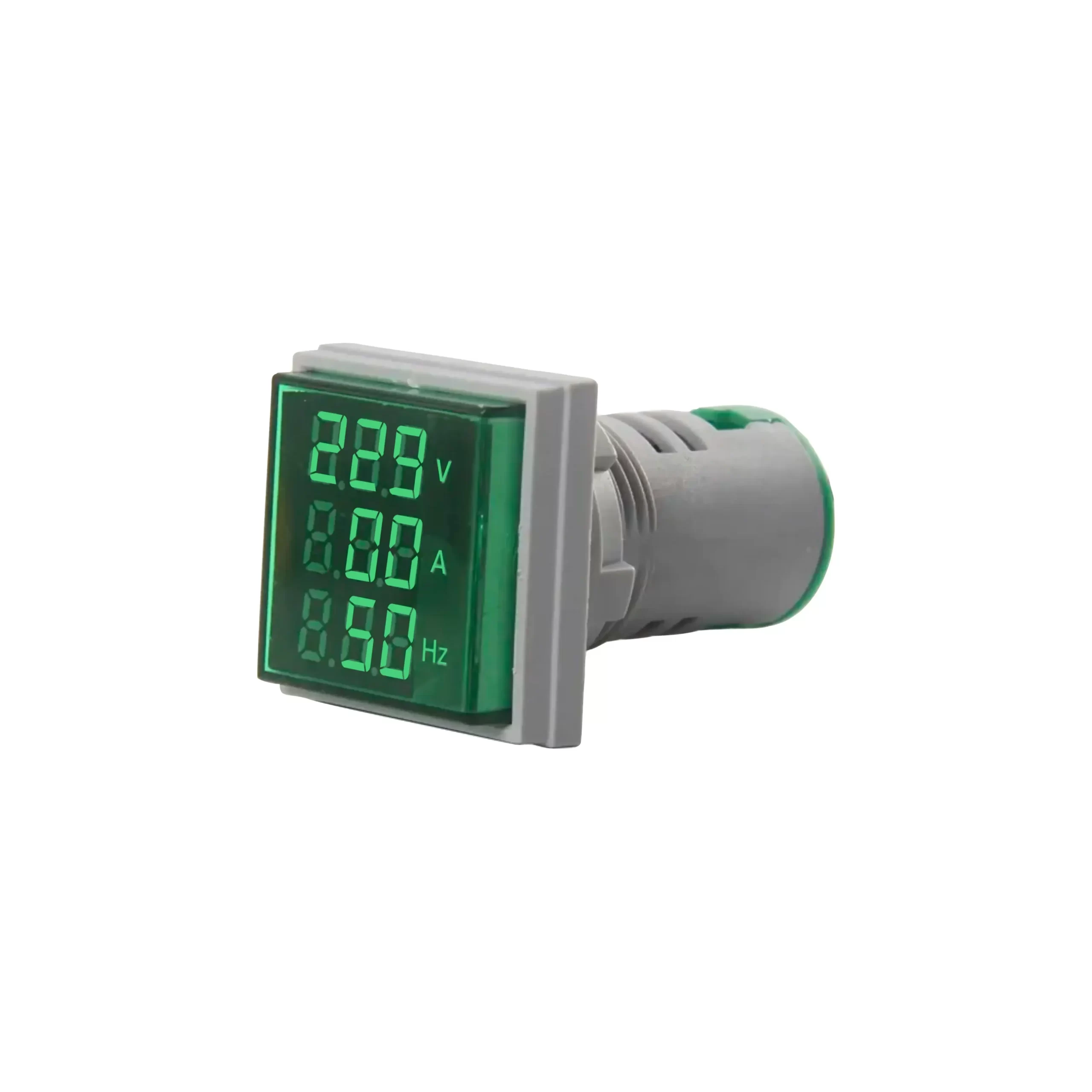 AMPERE + VOLT + HZ METER LAMP AD22-22VAFD GREEN