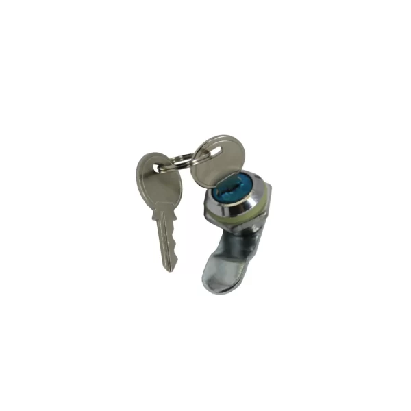 TURN CAM LOCK+KEY 23.5MM SILVER SHINY / MS-402